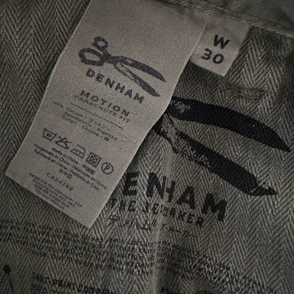 DENHAM CAMO CARGO TROUSERS IN GREEN - Picture 5 of 6